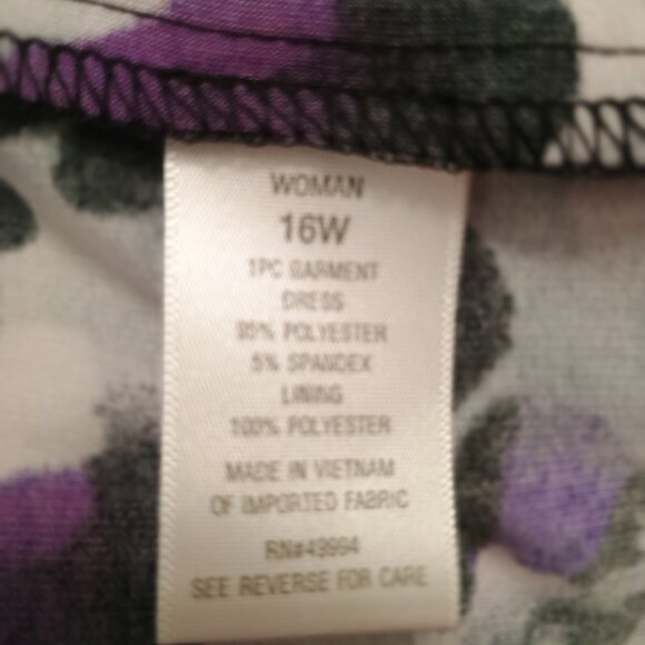 Dressbarn black and purple dress - Picture 6 of 9